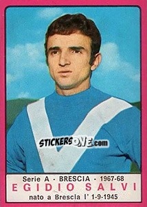 Sticker Egidio Salvi - Calciatori 1967-1968 n. 43 - Panini