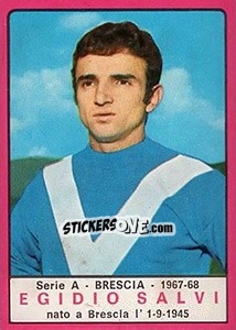 Cromo Egidio Salvi - Calciatori 1967-1968 - Panini