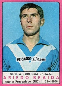 Sticker Ariedo Braida - Calciatori 1967-1968 n. 45 - Panini