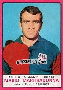 Sticker Mario Martiradonna - Calciatori 1967-1968 n. 52 - Panini