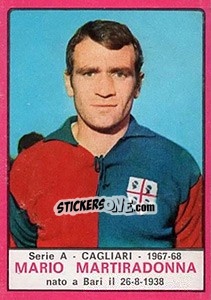 Cromo Mario Martiradonna - Calciatori 1967-1968 - Panini