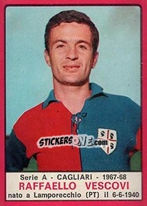 Cromo Raffaele Vescovi - Calciatori 1967-1968 - Panini