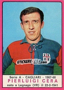 Sticker Pierluigi Cera - Calciatori 1967-1968 n. 56 - Panini