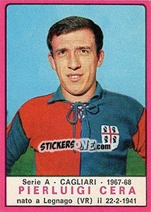 Cromo Pierluigi Cera - Calciatori 1967-1968 - Panini