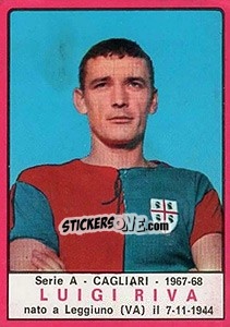 Sticker Luigi Riva - Calciatori 1967-1968 n. 61 - Panini