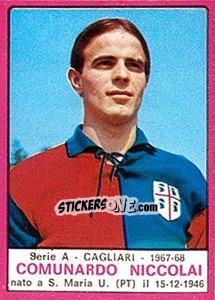 Sticker Comunardo Niccolai - Calciatori 1967-1968 n. 63 - Panini