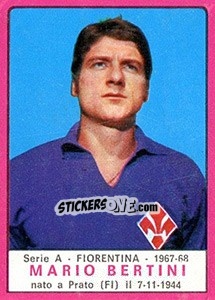Sticker Mario Sertini - Calciatori 1967-1968 n. 72 - Panini