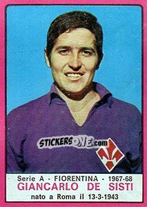 Sticker Giancarlo De Sisti - Calciatori 1967-1968 - Panini