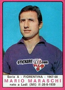 Cromo Mario Maraschi - Calciatori 1967-1968 - Panini