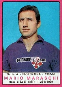 Sticker Mario Maraschi - Calciatori 1967-1968 n. 75 - Panini