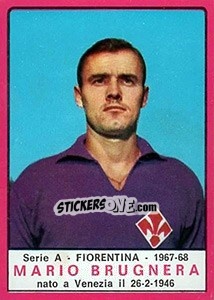 Sticker Mario Brugnera - Calciatori 1967-1968 - Panini