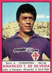 Sticker Amarildo T. De Silveira - Calciatori 1967-1968 n. 77 - Panini