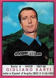 Cromo Giuliano Sarti - Calciatori 1967-1968 - Panini