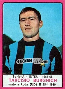 Sticker Tarcisio Burgnich - Calciatori 1967-1968 n. 84 - Panini