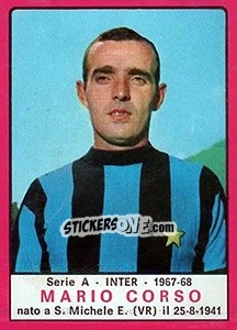 Figurina Mario Corso - Calciatori 1967-1968 - Panini