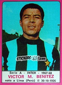 Sticker Victor M. Benitez - Calciatori 1967-1968 n. 94 - Panini