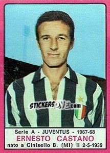 Sticker Ernesto Castano - Calciatori 1967-1968 - Panini