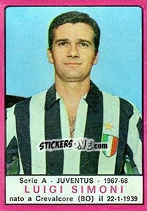 Cromo Luigi Simoni - Calciatori 1967-1968 - Panini