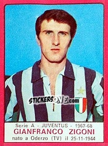 Sticker Gianfranco Zigoni - Calciatori 1967-1968 - Panini
