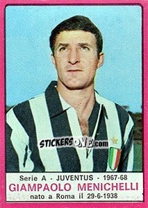 Sticker Giampaolo Menichelli - Calciatori 1967-1968 n. 109 - Panini