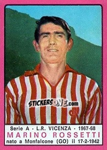 Cromo Marino Rossetti - Calciatori 1967-1968 - Panini