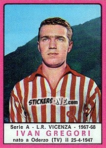 Figurina Ivan Gregori - Calciatori 1967-1968 - Panini