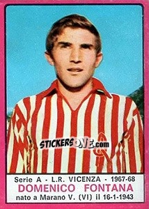 Cromo Domenico Fontana - Calciatori 1967-1968 n. 125 - Panini