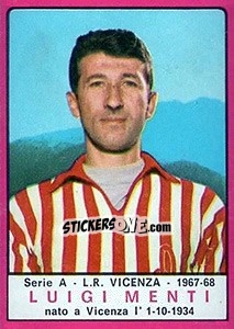 Cromo Luigi Menti - Calciatori 1967-1968 - Panini