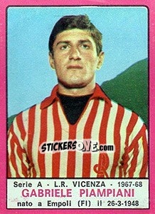 Sticker Gabriele Piampiani - Calciatori 1967-1968 - Panini