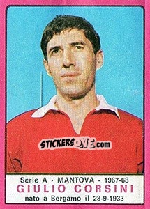 Sticker Giulio Corsini - Calciatori 1967-1968 n. 133 - Panini