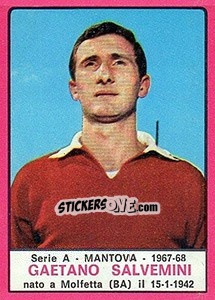 Sticker Gaetano Salvemini - Calciatori 1967-1968 - Panini