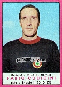 Figurina Fabio Cudicini - Calciatori 1967-1968 - Panini