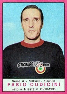 Sticker Fabio Cudicini - Calciatori 1967-1968 n. 147 - Panini