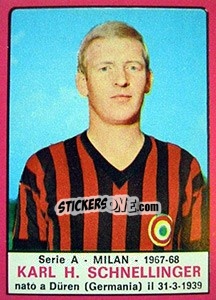Sticker Karl Schnellinger - Calciatori 1967-1968 - Panini