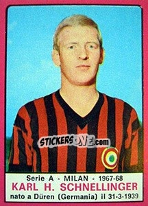 Sticker Karl Schnellinger - Calciatori 1967-1968 n. 149 - Panini