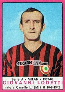 Cromo Giovanni Lodetti - Calciatori 1967-1968 - Panini