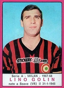 Sticker Lino Golin - Calciatori 1967-1968 n. 158 - Panini