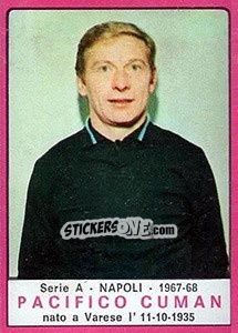 Sticker Pacifico Cuman - Calciatori 1967-1968 n. 163 - Panini
