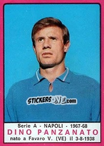 Sticker Dino Panzanato - Calciatori 1967-1968 - Panini