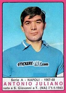 Sticker Antonio Juliano - Calciatori 1967-1968 n. 169 - Panini