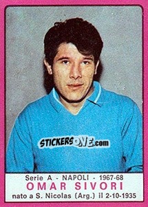 Sticker Omar Sivori - Calciatori 1967-1968 n. 170 - Panini
