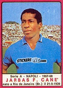 Sticker Jarbas F. Cane - Calciatori 1967-1968 - Panini