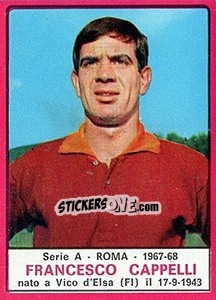 Figurina Francesco Cappelli - Calciatori 1967-1968 - Panini