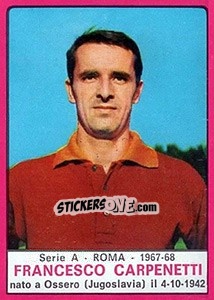 Sticker Francesco Carpenetti - Calciatori 1967-1968 - Panini