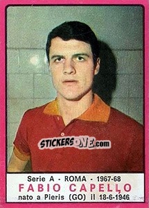 Sticker Fabio Capello - Calciatori 1967-1968 n. 185 - Panini