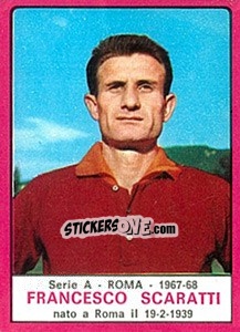 Sticker Francesco Scaratti - Calciatori 1967-1968 n. 190 - Panini