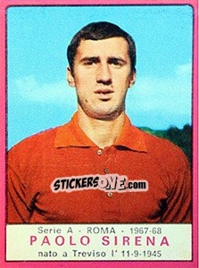 Sticker Paolo Sirena - Calciatori 1967-1968 - Panini