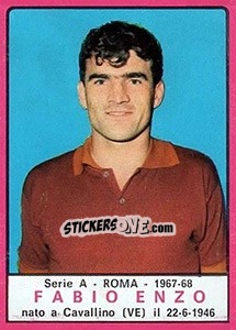 Sticker Fabio Enzo - Calciatori 1967-1968 n. 192 - Panini