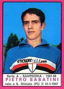Figurina Pietro Sabatini - Calciatori 1967-1968 - Panini