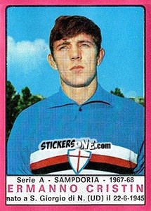 Cromo Ermanno Cristini - Calciatori 1967-1968 - Panini